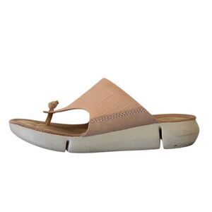 Clarks Womens Tri Carmen Light Pink Slip On Thong Sandals Size 6